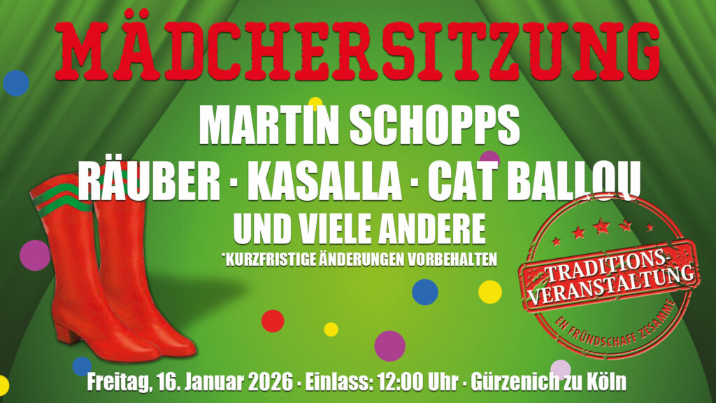 Altstädter Mädchersitzung 2026 am 16.01.2026