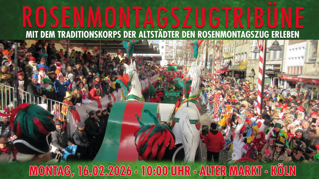 Rosenmontagstribüne 2026 am 16.02.2026